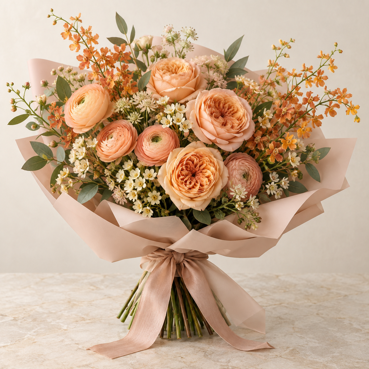 Golden Hour flower arrangement